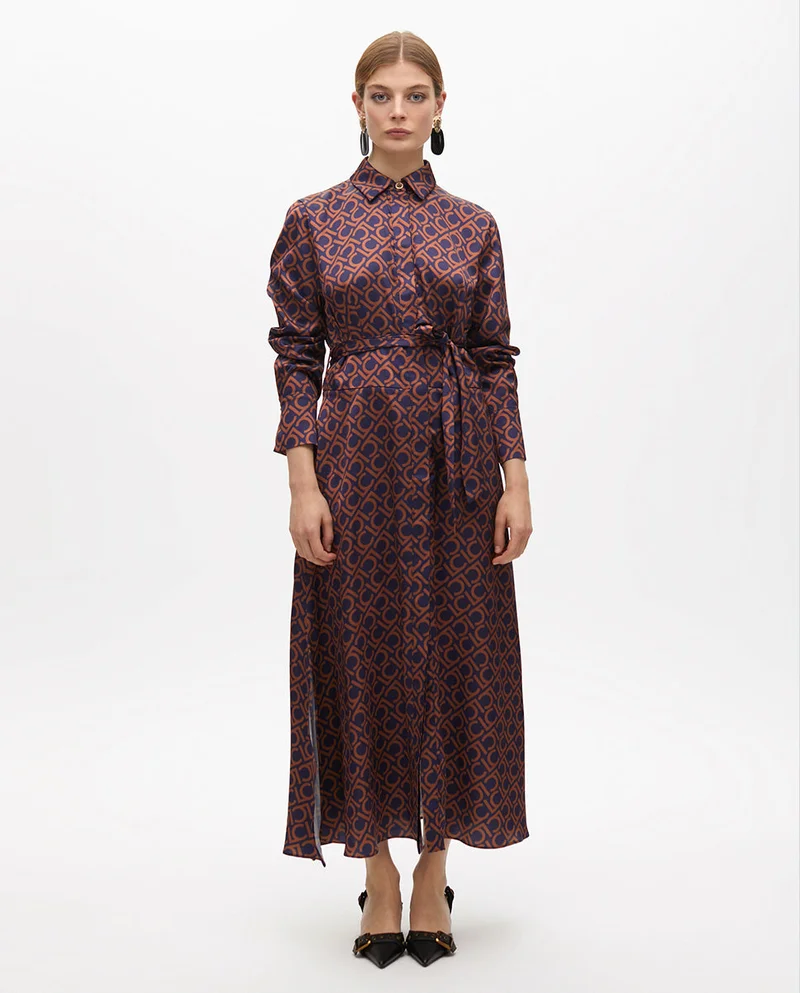 Lola Casademunt Logo Printed Shirt Dress